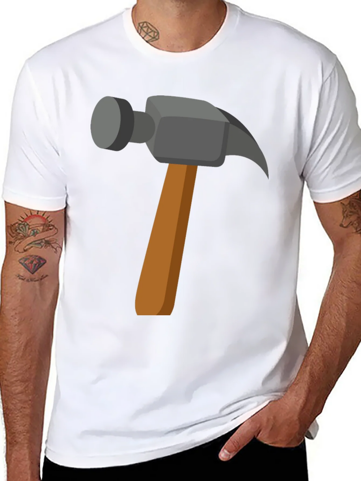 Hammer Graphic Tee - Black Cotton Comfort Fit product image 10