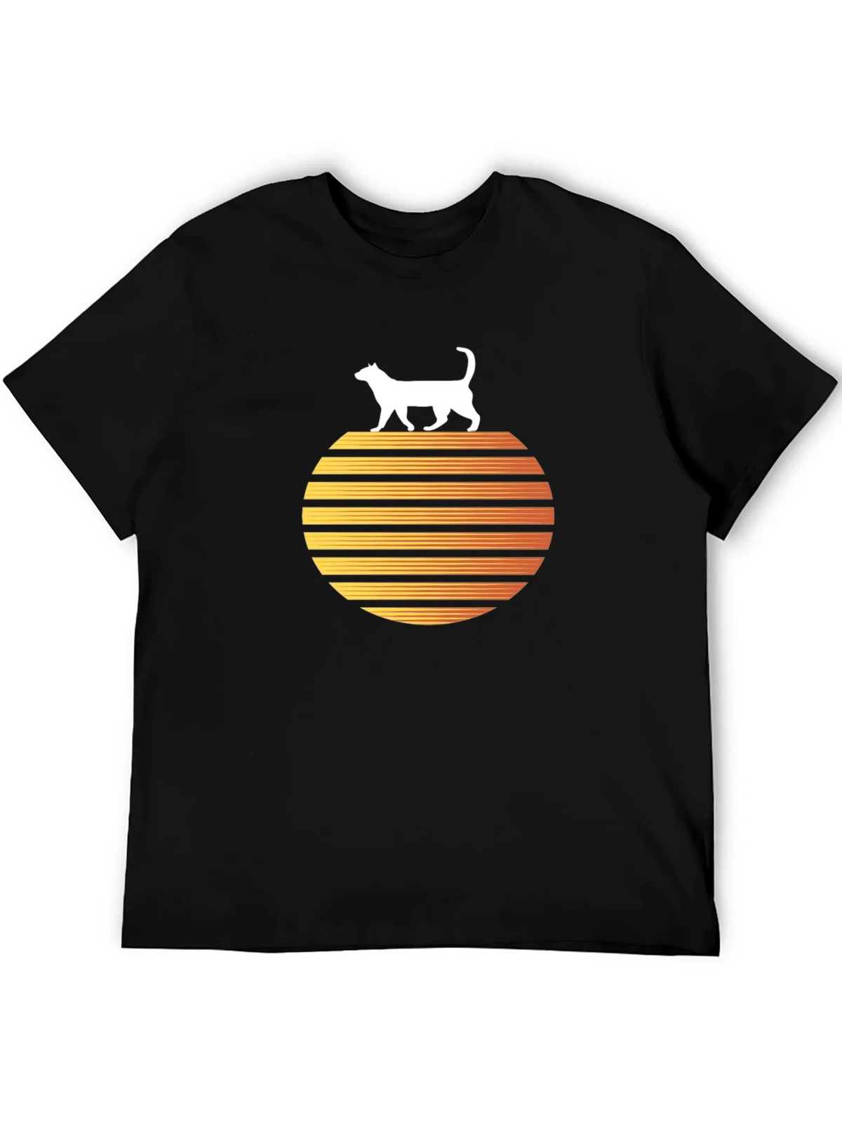 Retro Cat Sunset Graphic Tee product image 8