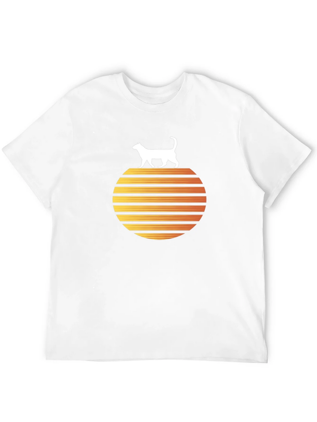 Retro Cat Sunset Graphic Tee product image 3