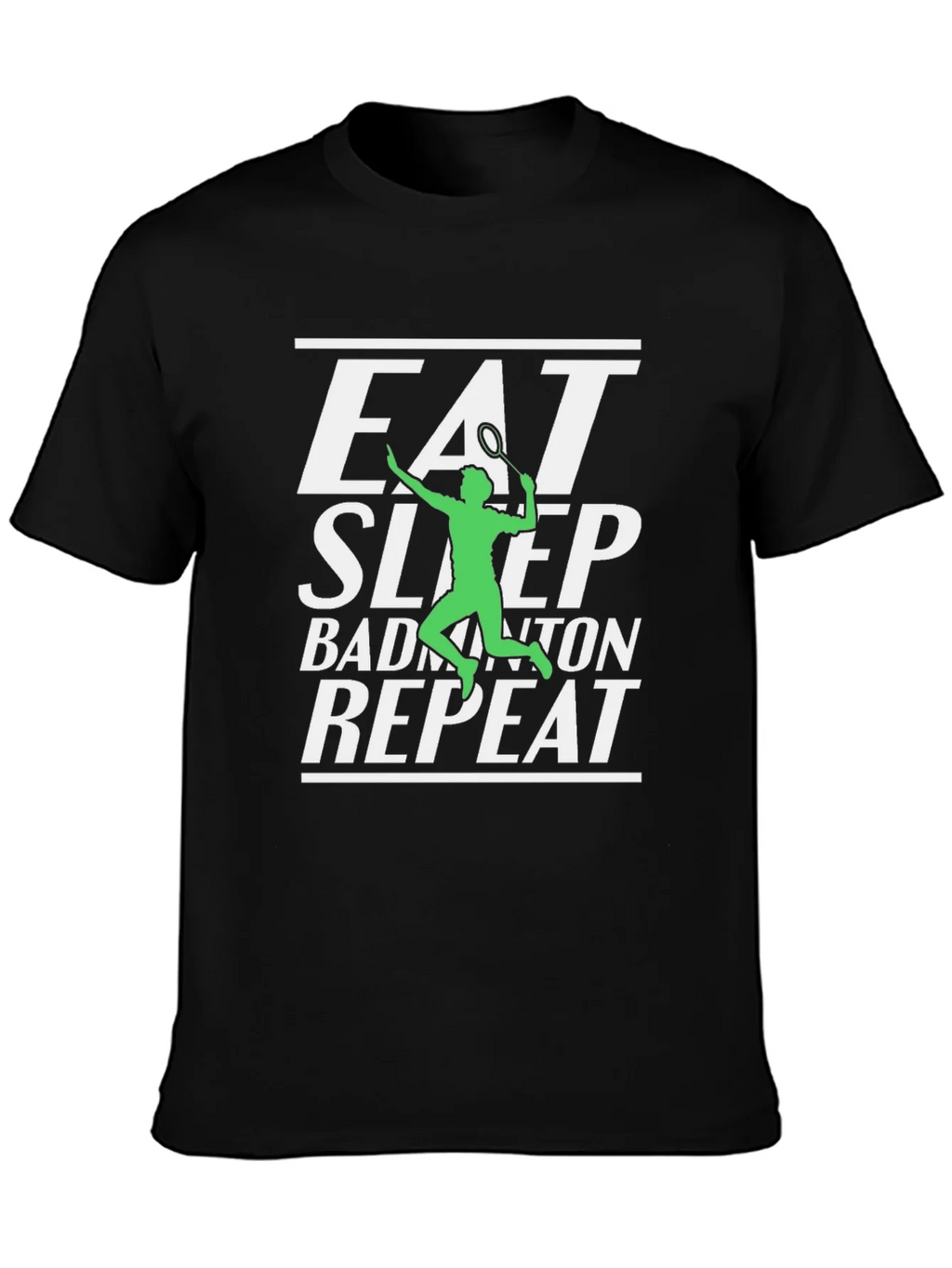 Eat Sleep Badminton Repeat Graphic Tee product image 6