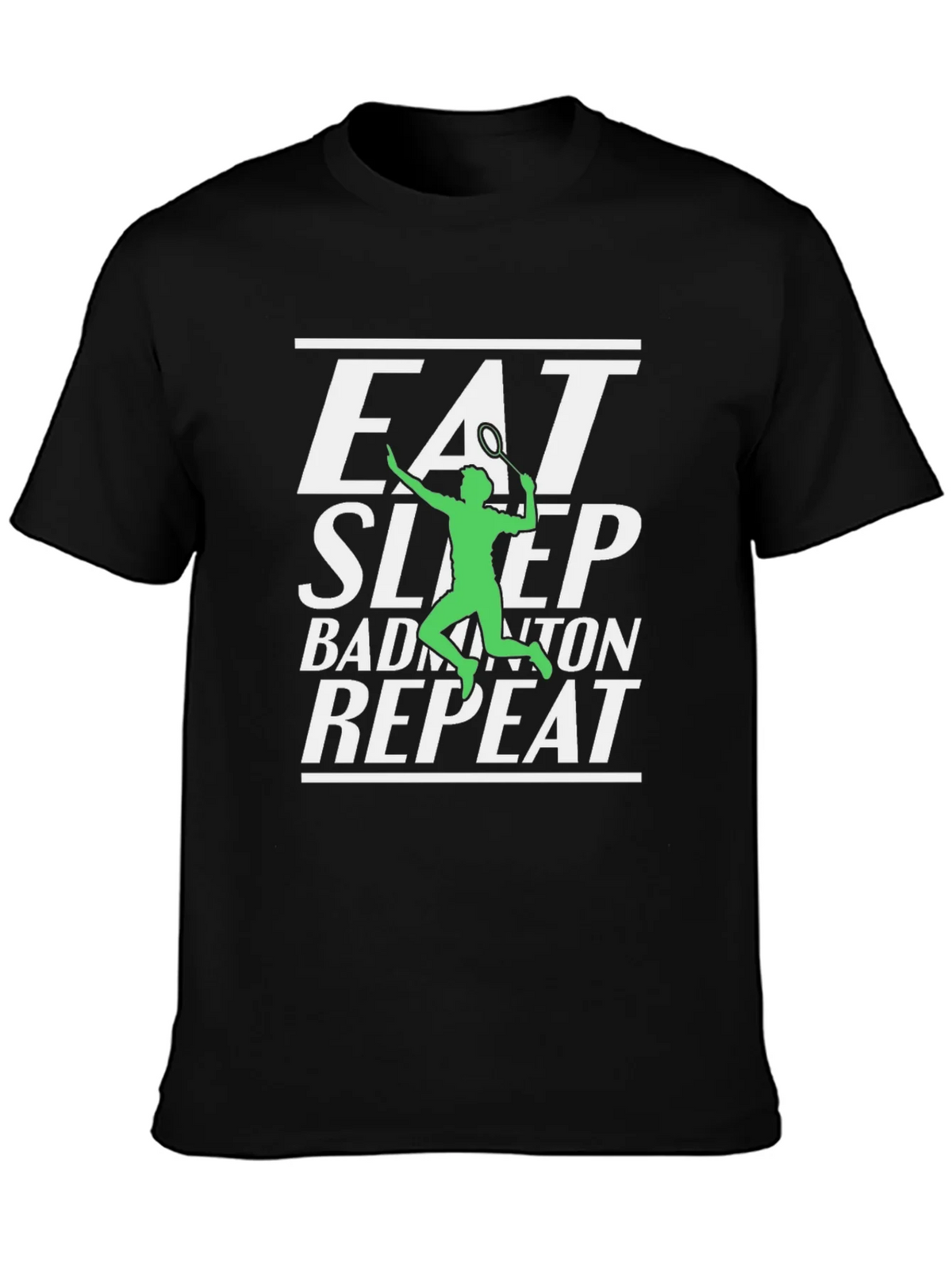 Eat Sleep Badminton Repeat Graphic Tee product image 6