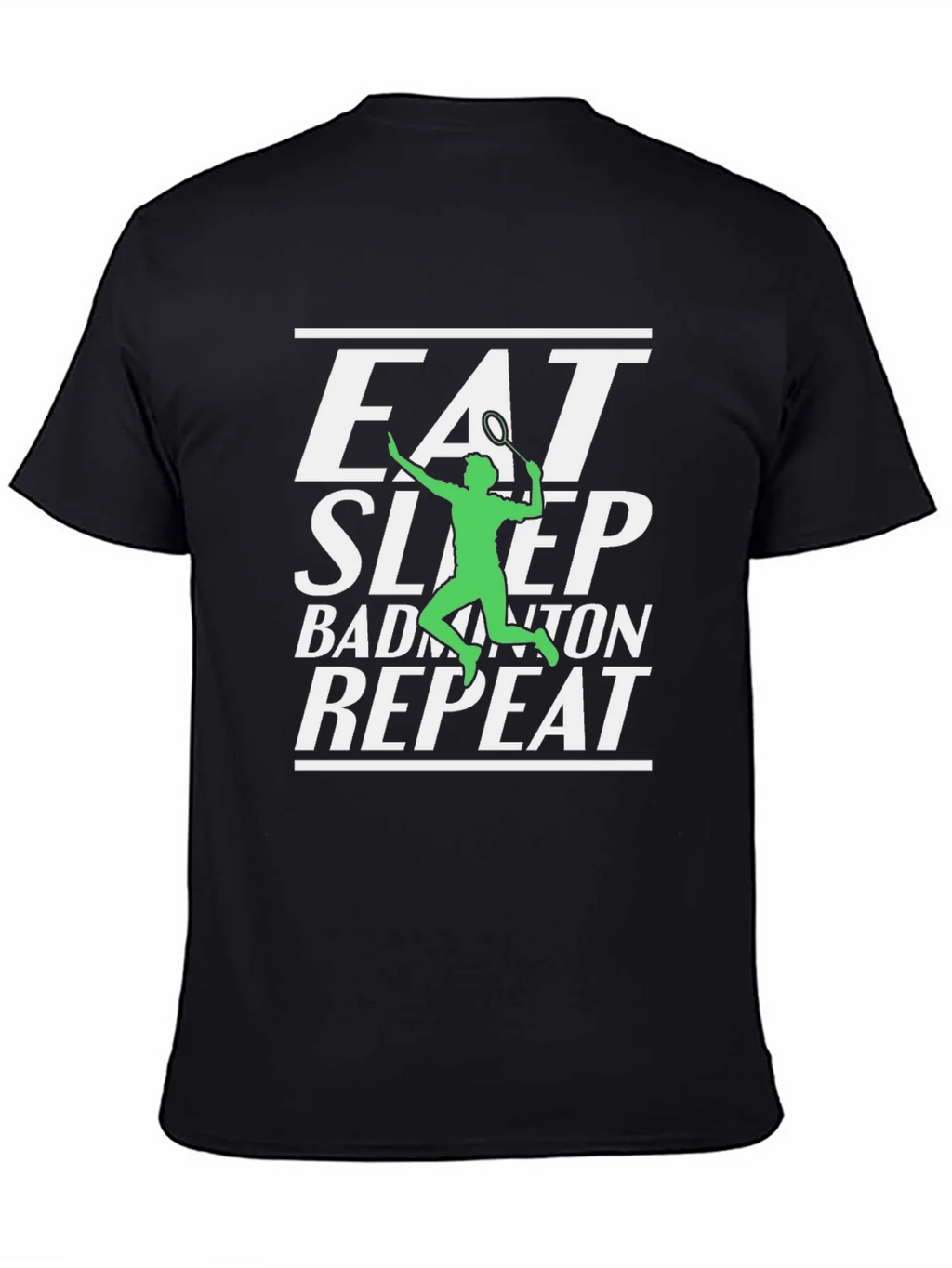 Eat Sleep Badminton Repeat Graphic Tee product image 7