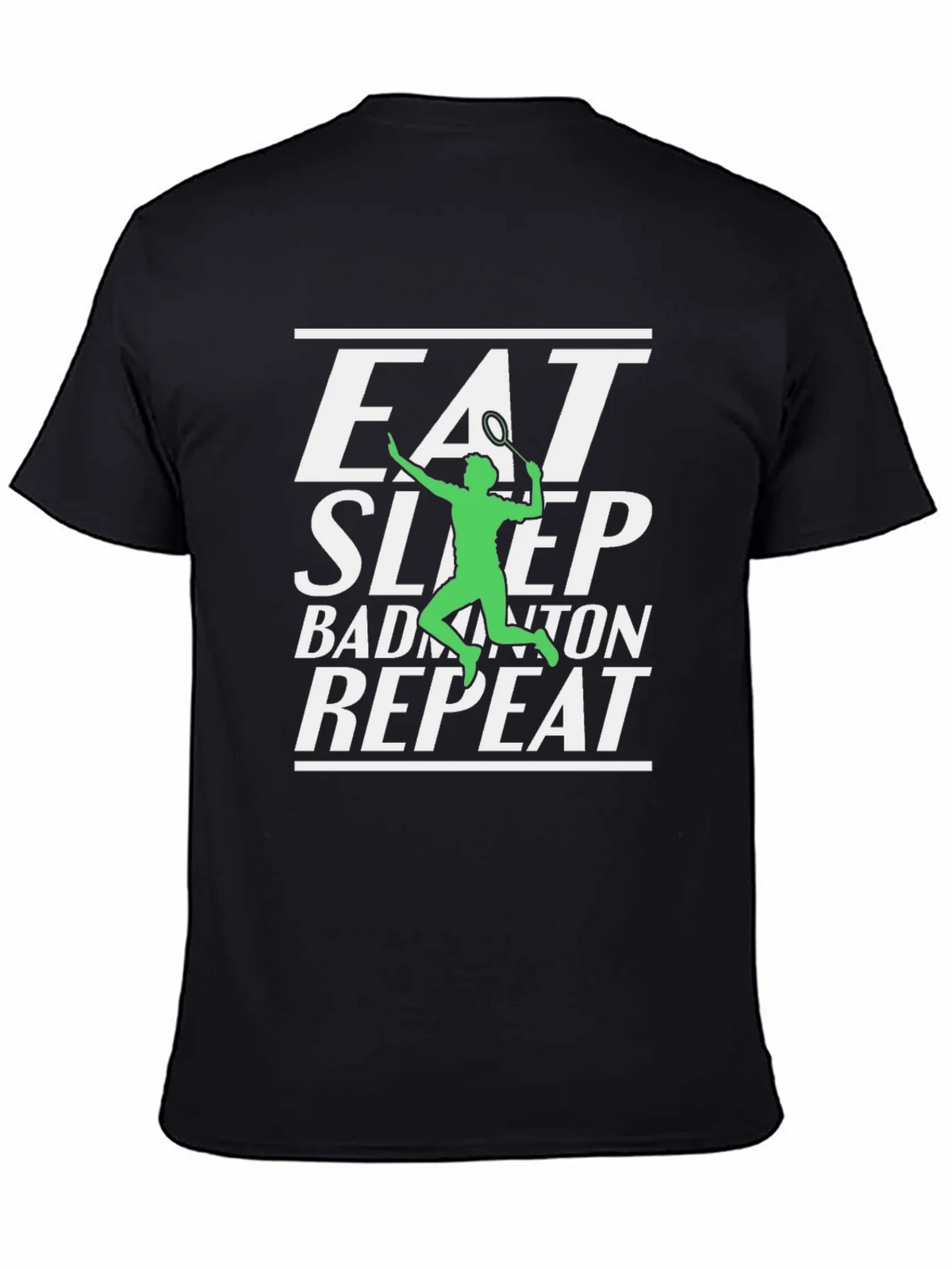 Eat Sleep Badminton Repeat Graphic Tee product image 7