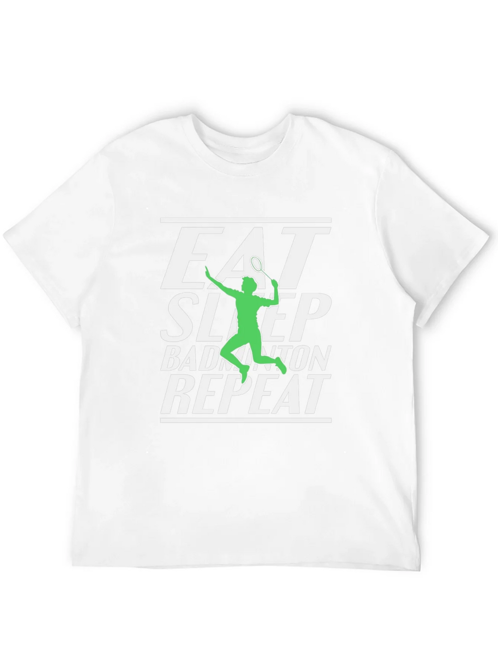 Eat Sleep Badminton Repeat Graphic Tee product image 3