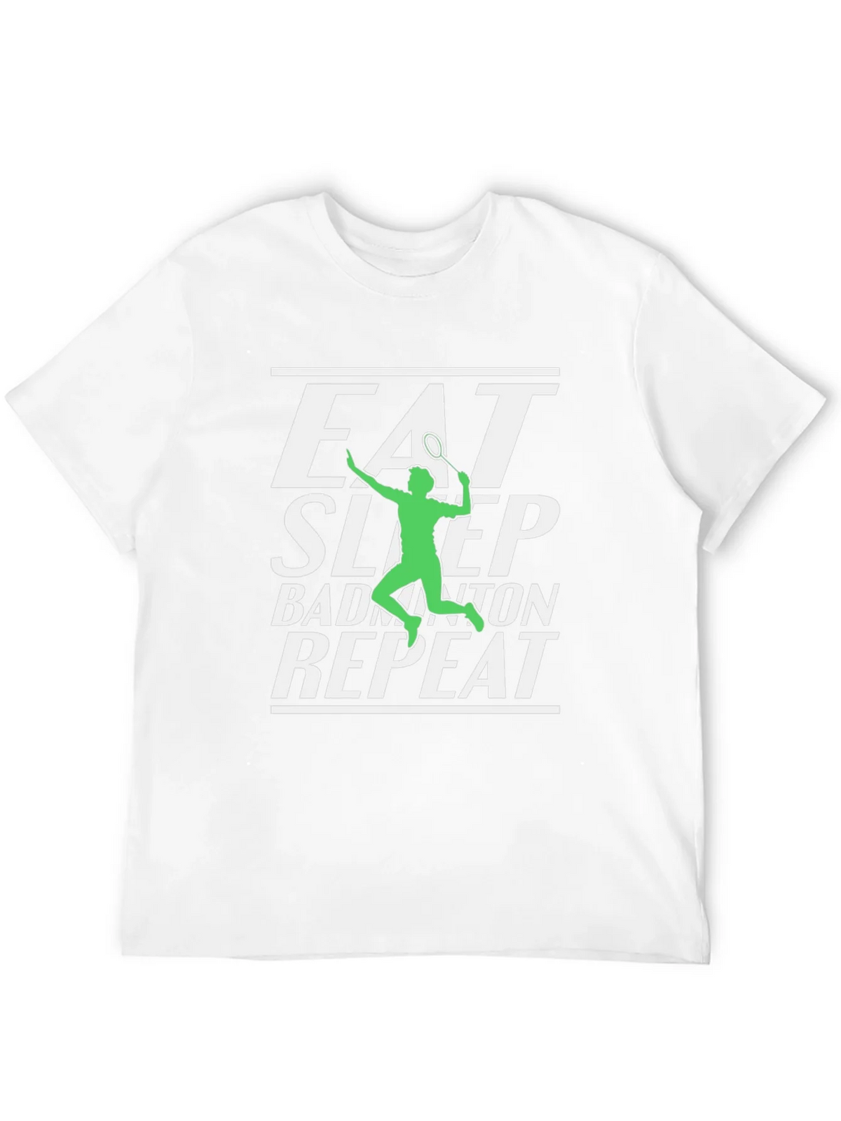 Eat Sleep Badminton Repeat Graphic Tee product image 3