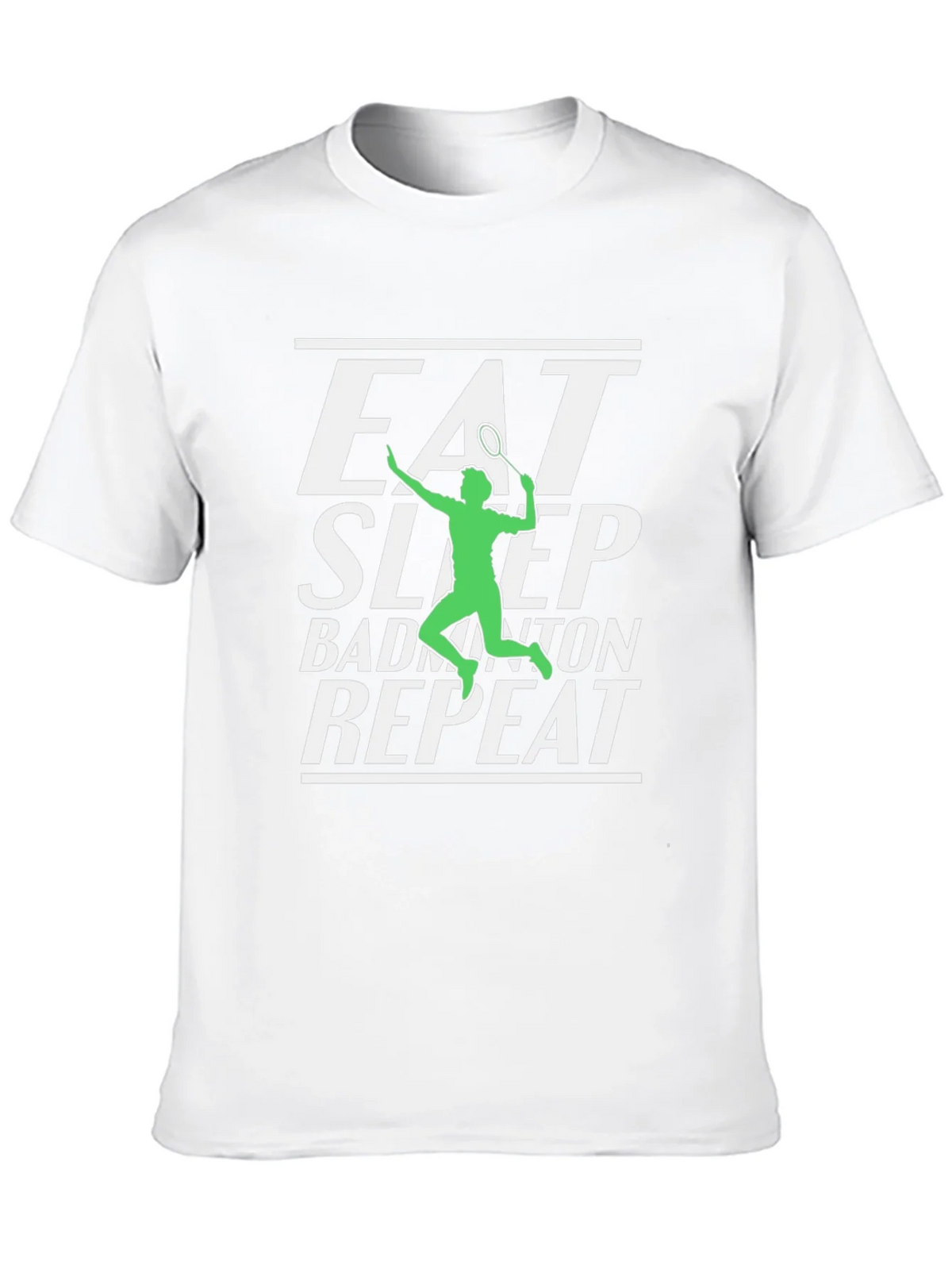 Eat Sleep Badminton Repeat Graphic Tee product image 12