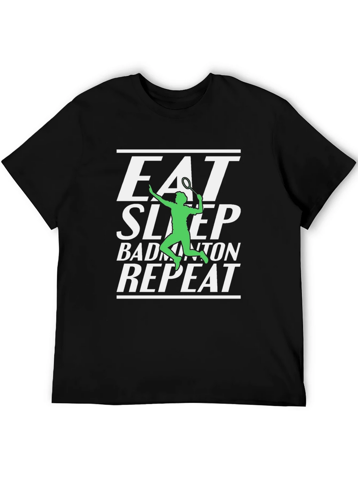 Eat Sleep Badminton Repeat Graphic Tee product image 8