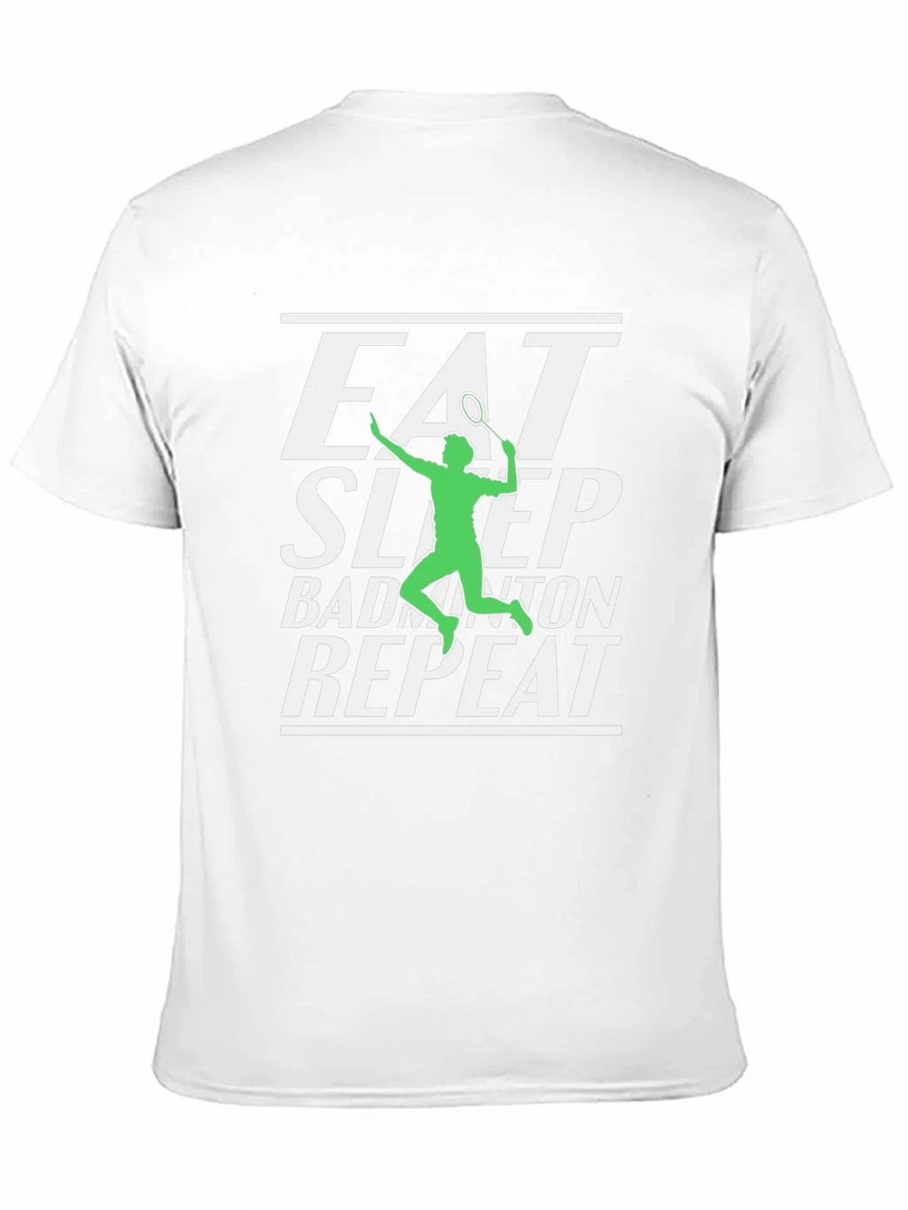 Eat Sleep Badminton Repeat Graphic Tee product image 2