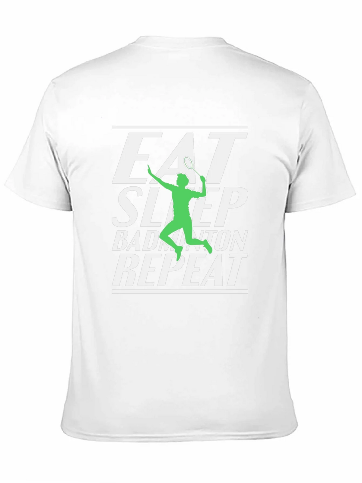 Eat Sleep Badminton Repeat Graphic Tee product image 2