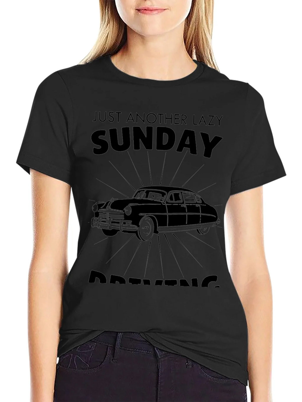 Lazy Sunday Driving Graphic T-Shirt product image 5