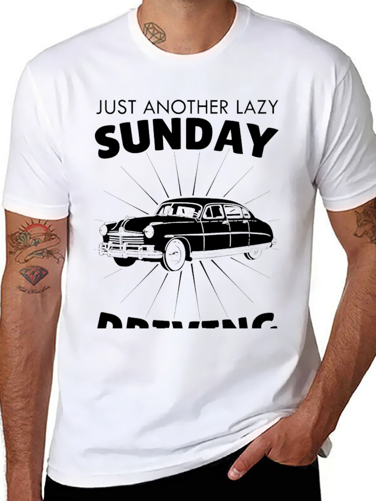 Lazy Sunday Driving Graphic T-Shirt product image 10