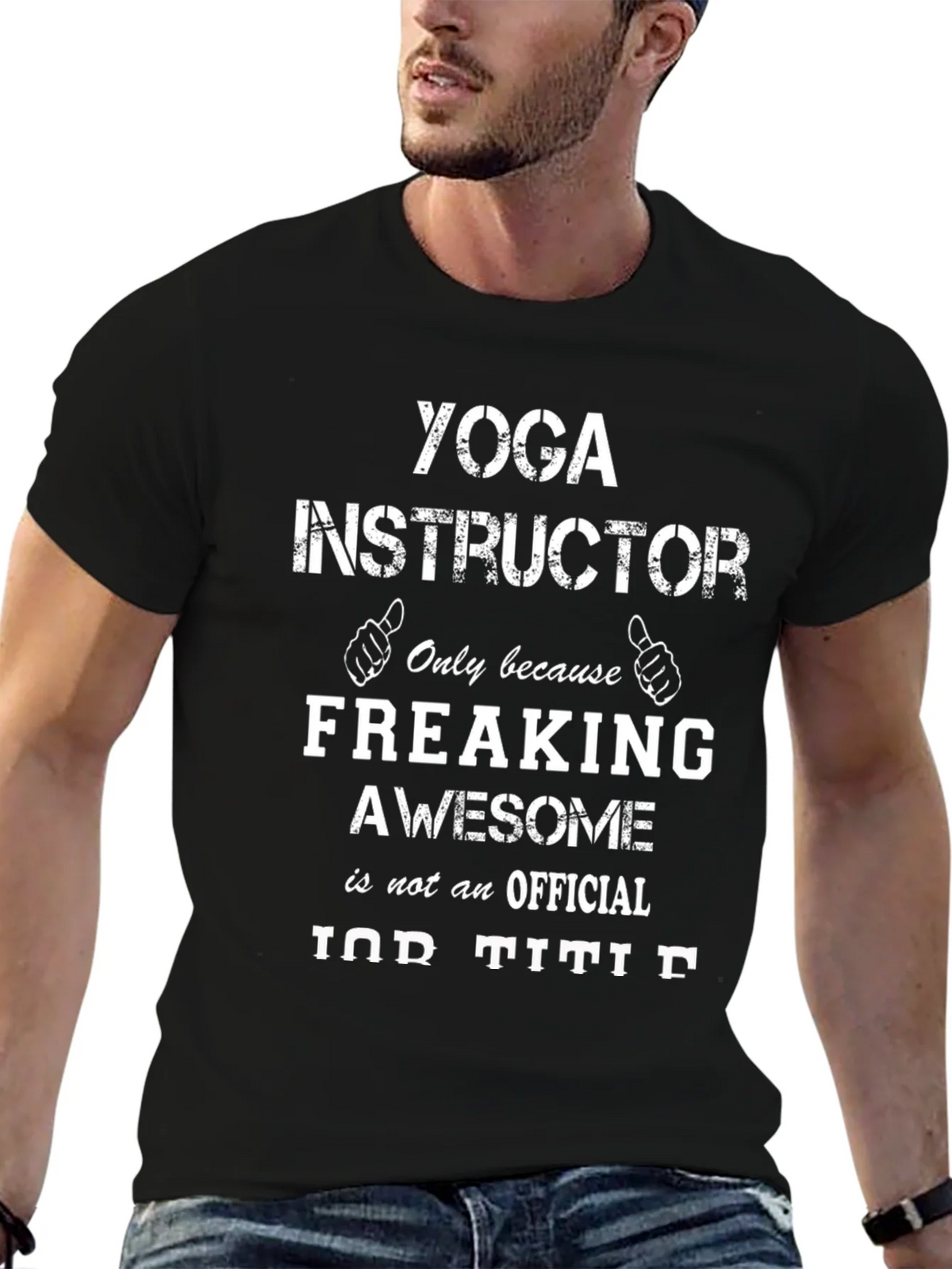Yoga Instructor Awesome Job Title Graphic Tee product image 9