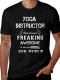 Yoga Instructor Awesome Job Title Graphic Tee product image 1