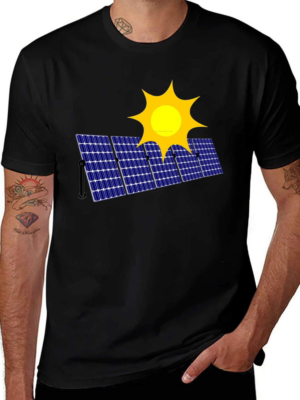 Solar Panel Graphic T-Shirt - Eco-Friendly Fashion product image 1