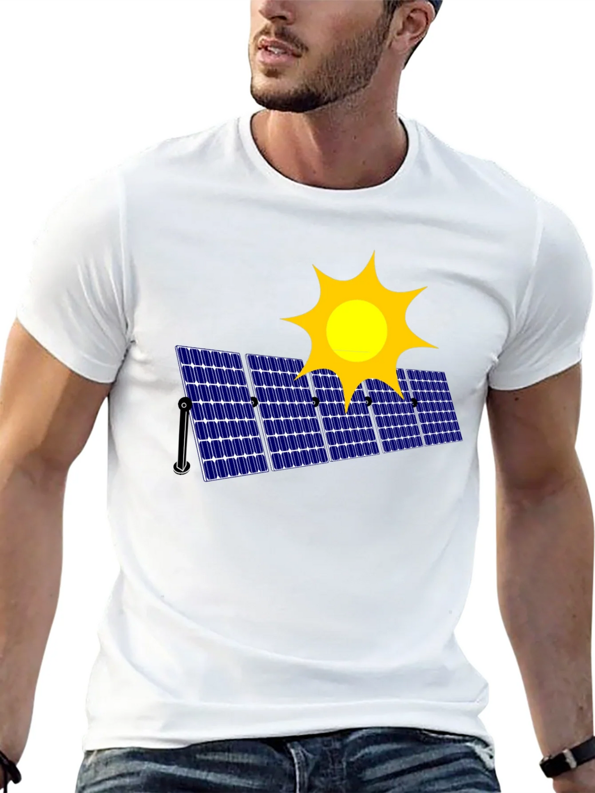 Solar Panel Graphic T-Shirt - Eco-Friendly Fashion product image 4