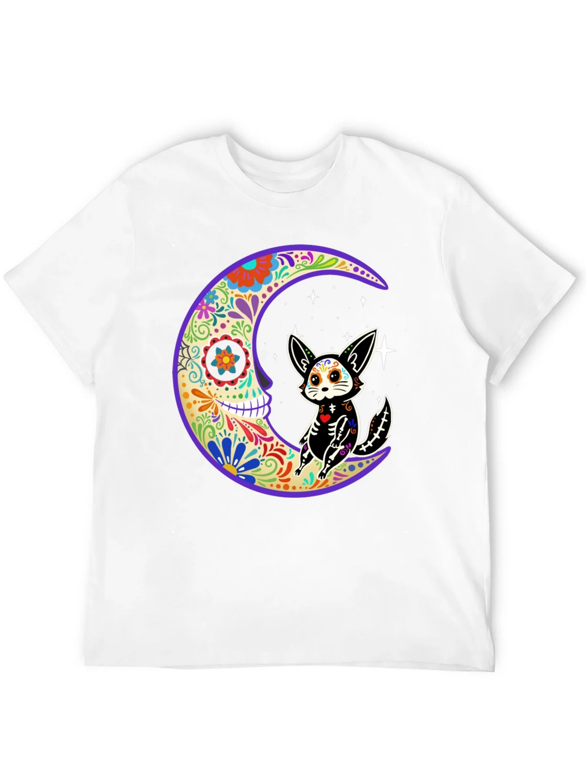 Sugar Skull Moon & Cat T-Shirt product image 3