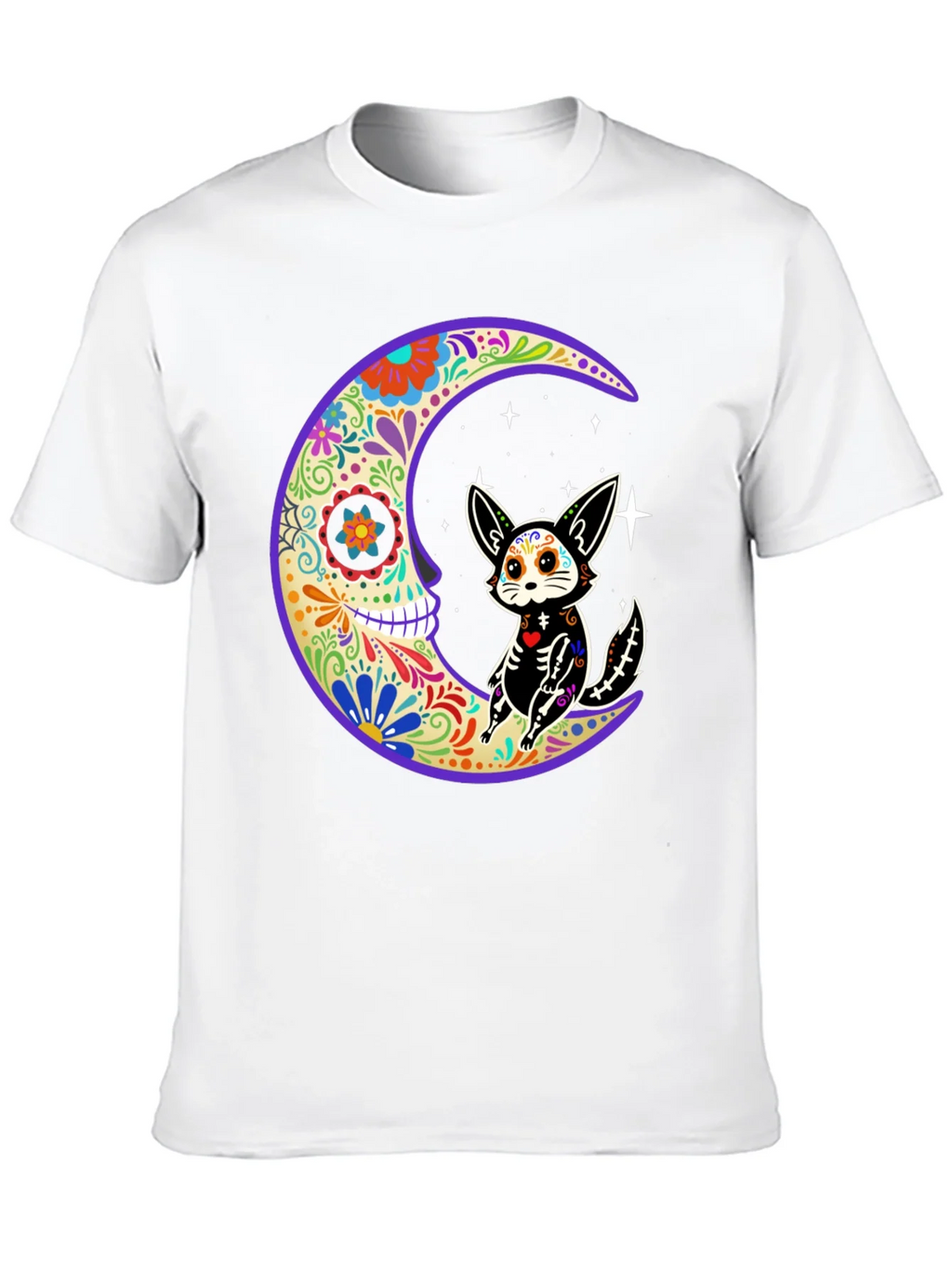Sugar Skull Moon & Cat T-Shirt product image 12
