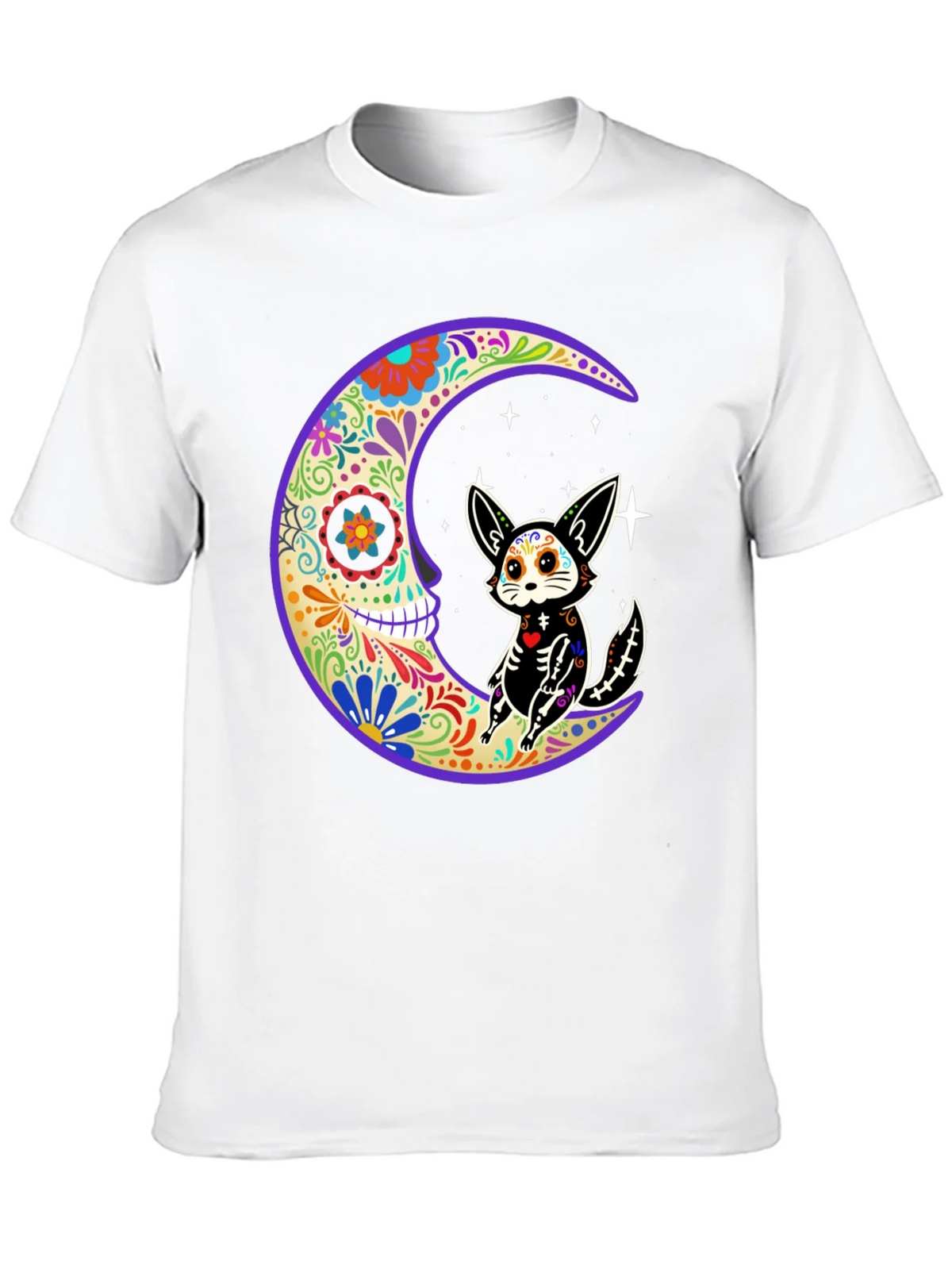 Sugar Skull Moon & Cat T-Shirt product image 12