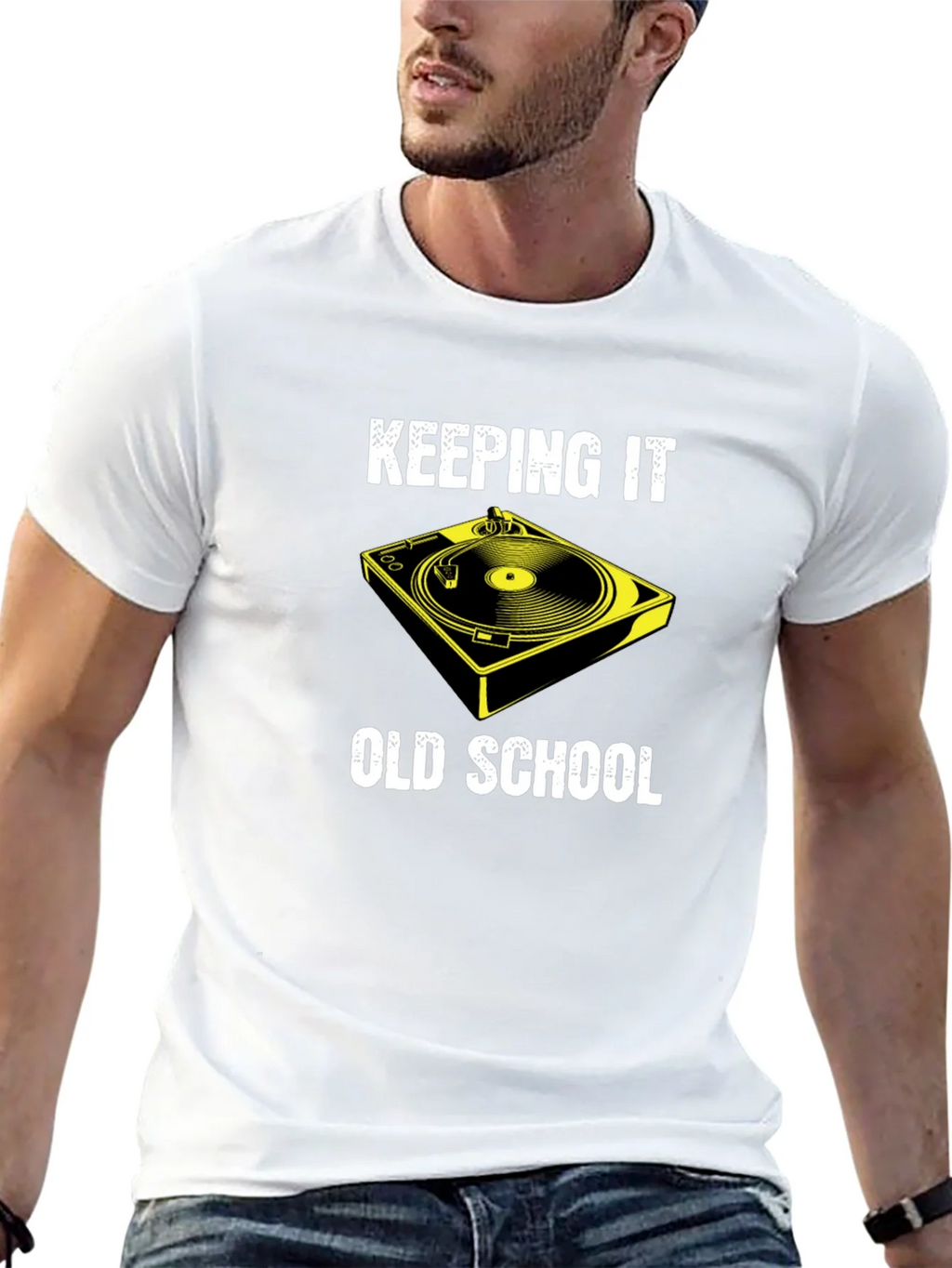 Keeping It Old School DJ Turntable T-Shirt product image 4