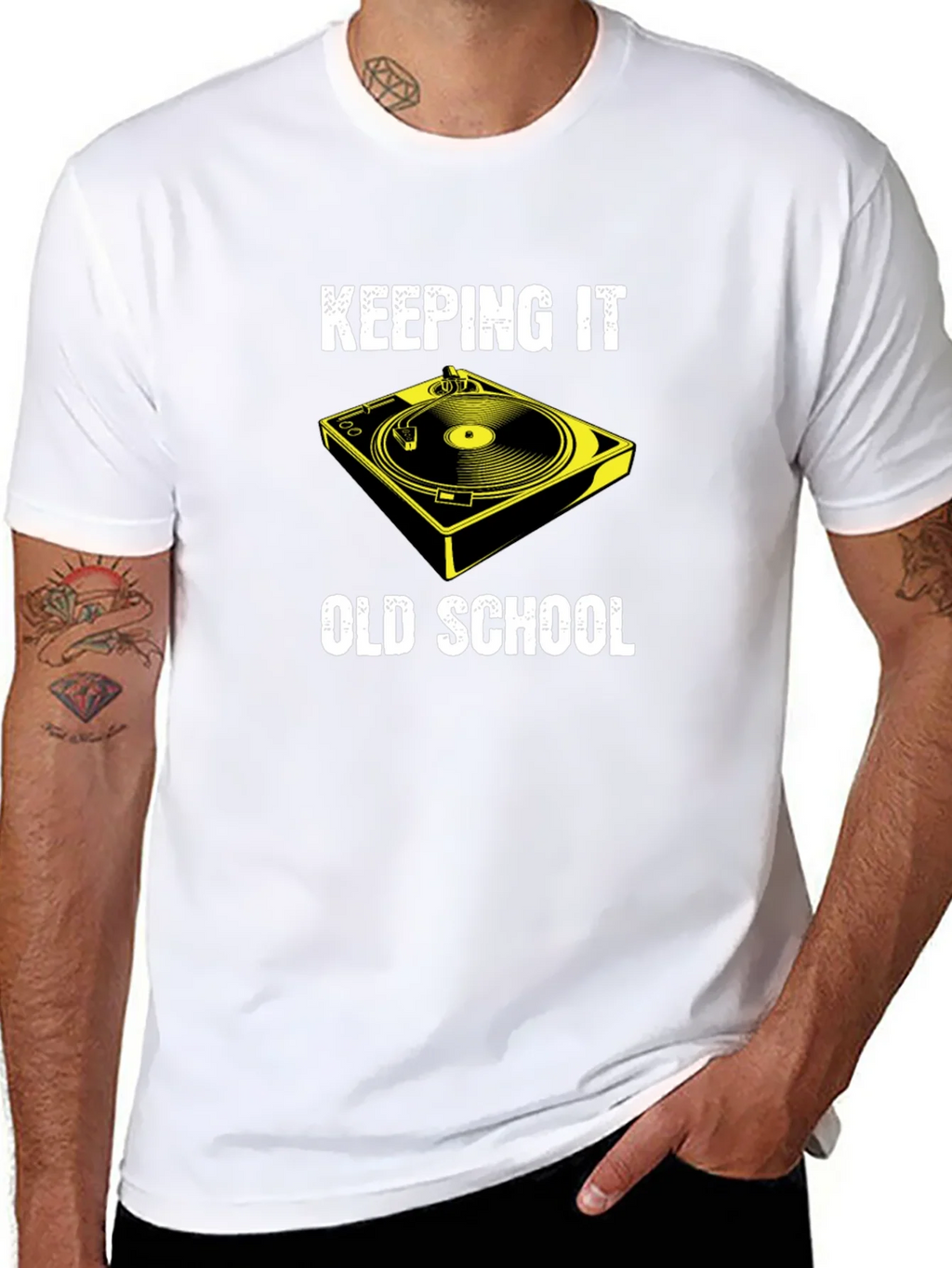 Keeping It Old School DJ Turntable T-Shirt product image 10