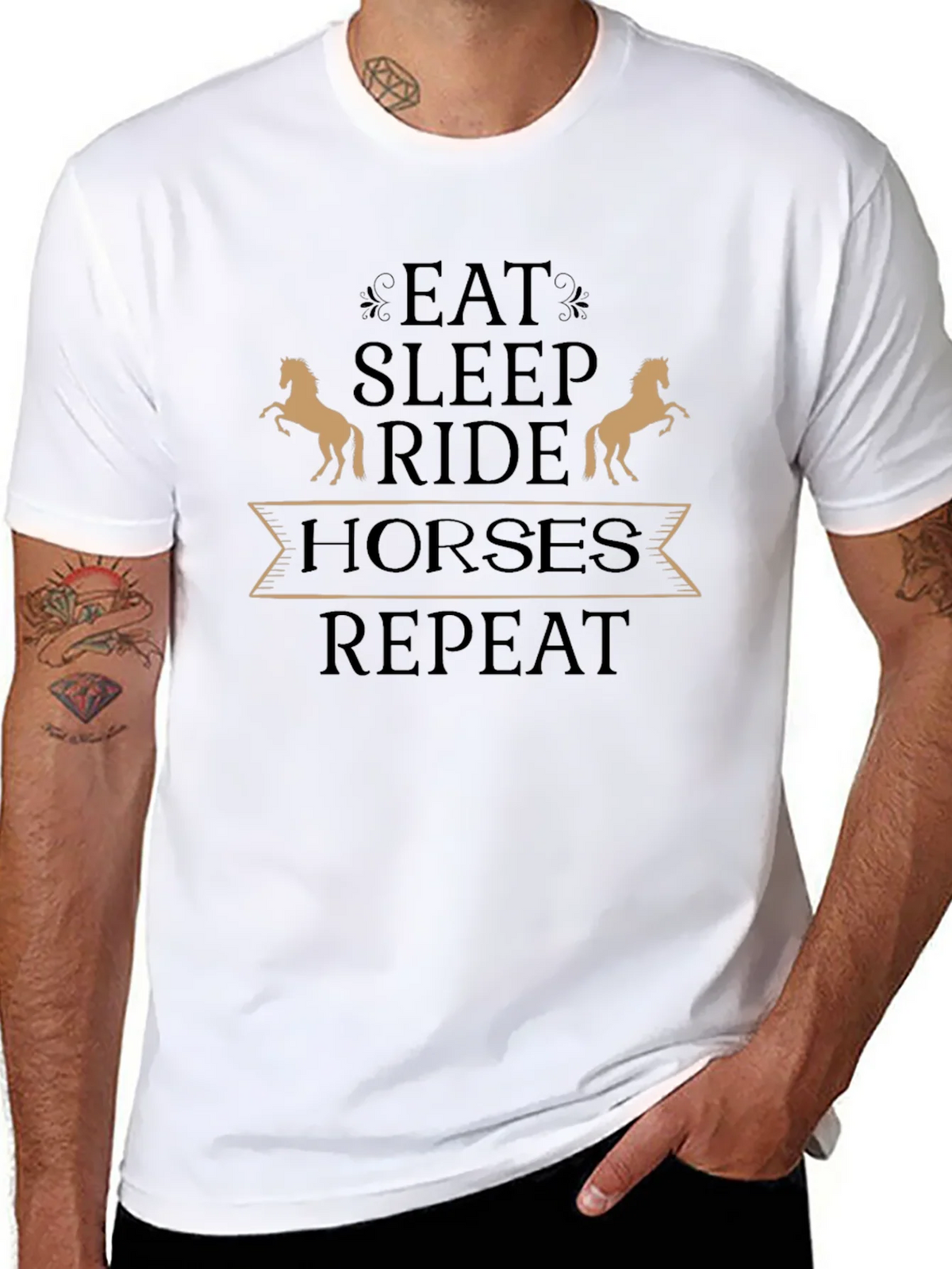 Eat Sleep Ride Horses T-Shirt - Equestrian Tee product image 10