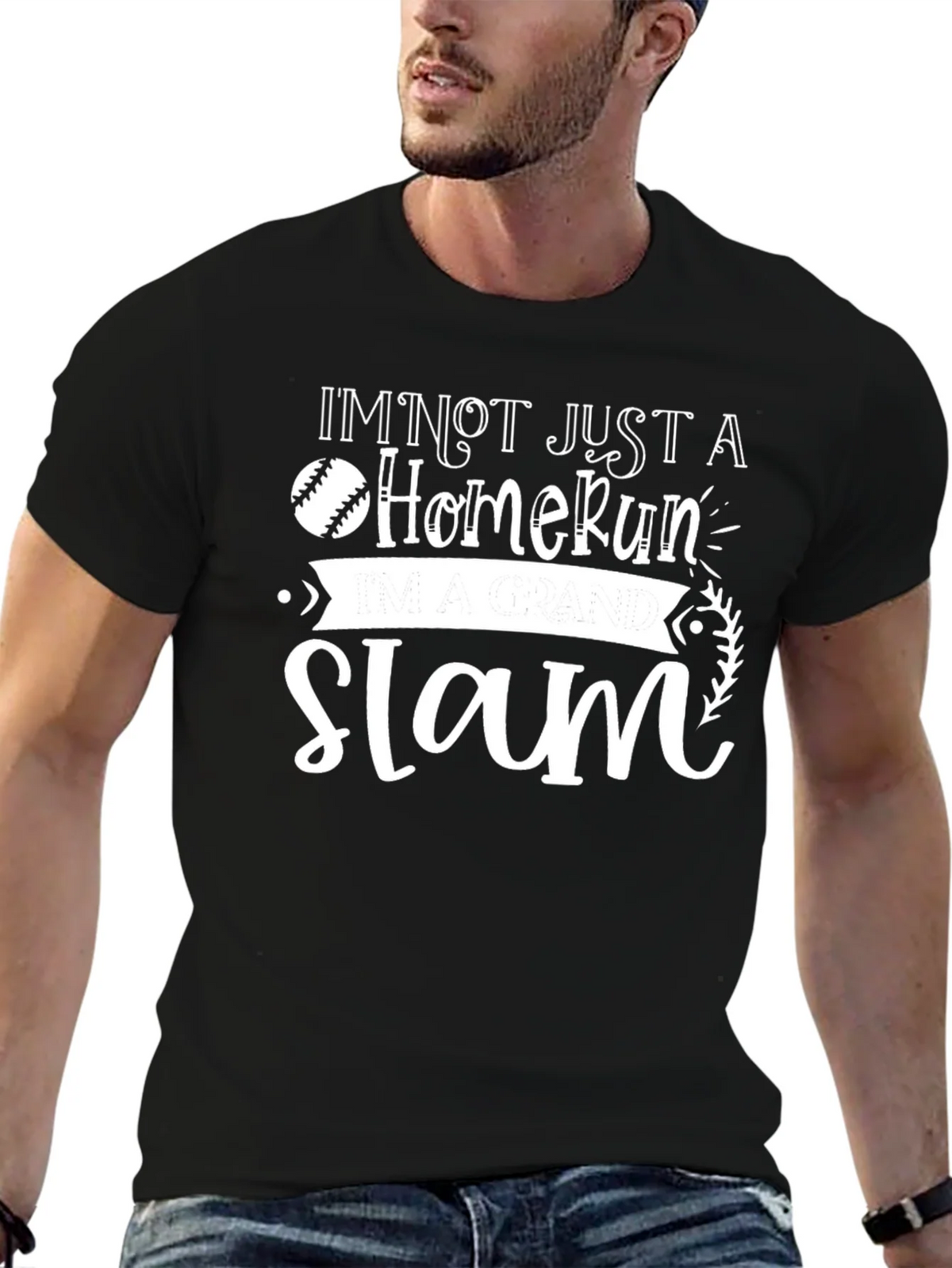 Grand Slam Baseball Graphic Tee - Black product image 9