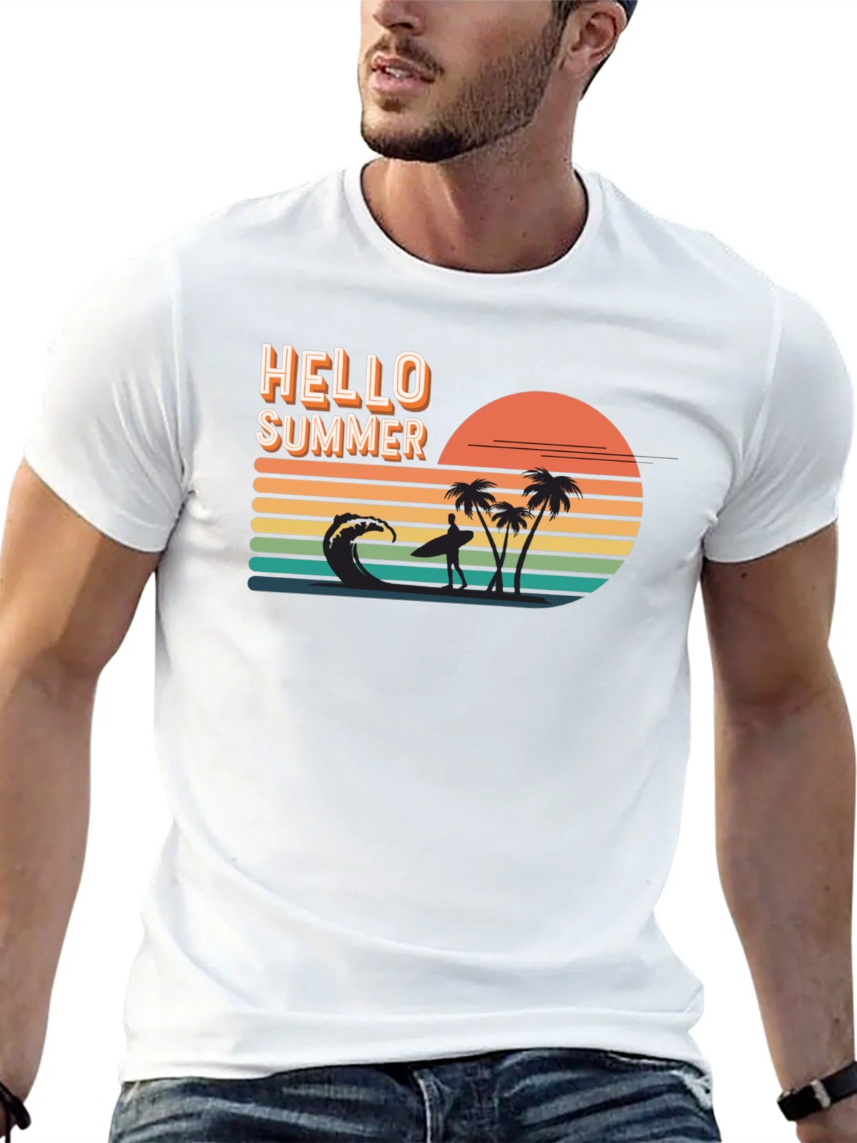 Hello Summer Graphic Tee - Beach Vibes product image 4