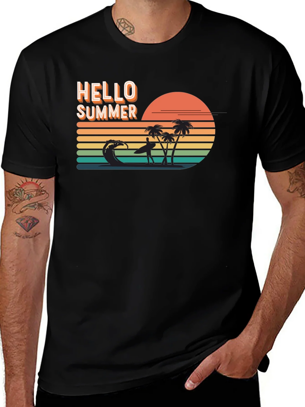Hello Summer Graphic Tee - Beach Vibes product image 1