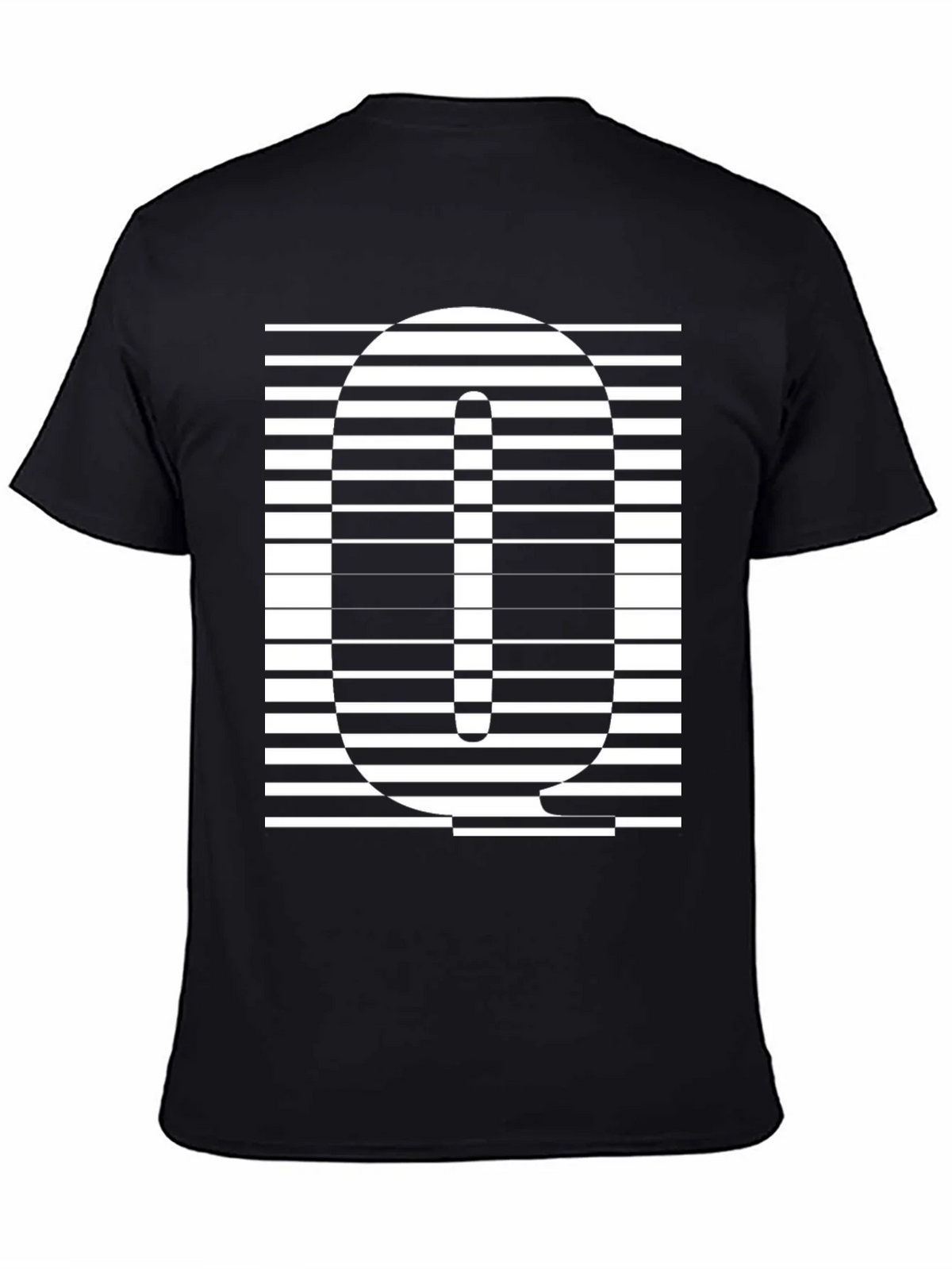Striped Q Graphic Tee - Modern Style product image 7