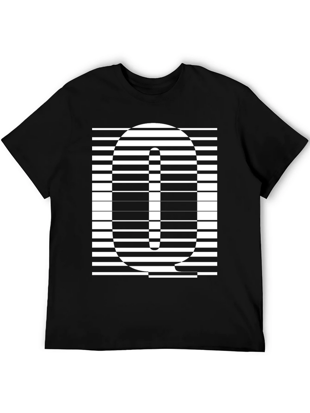 Striped Q Graphic Tee - Modern Style product image 8