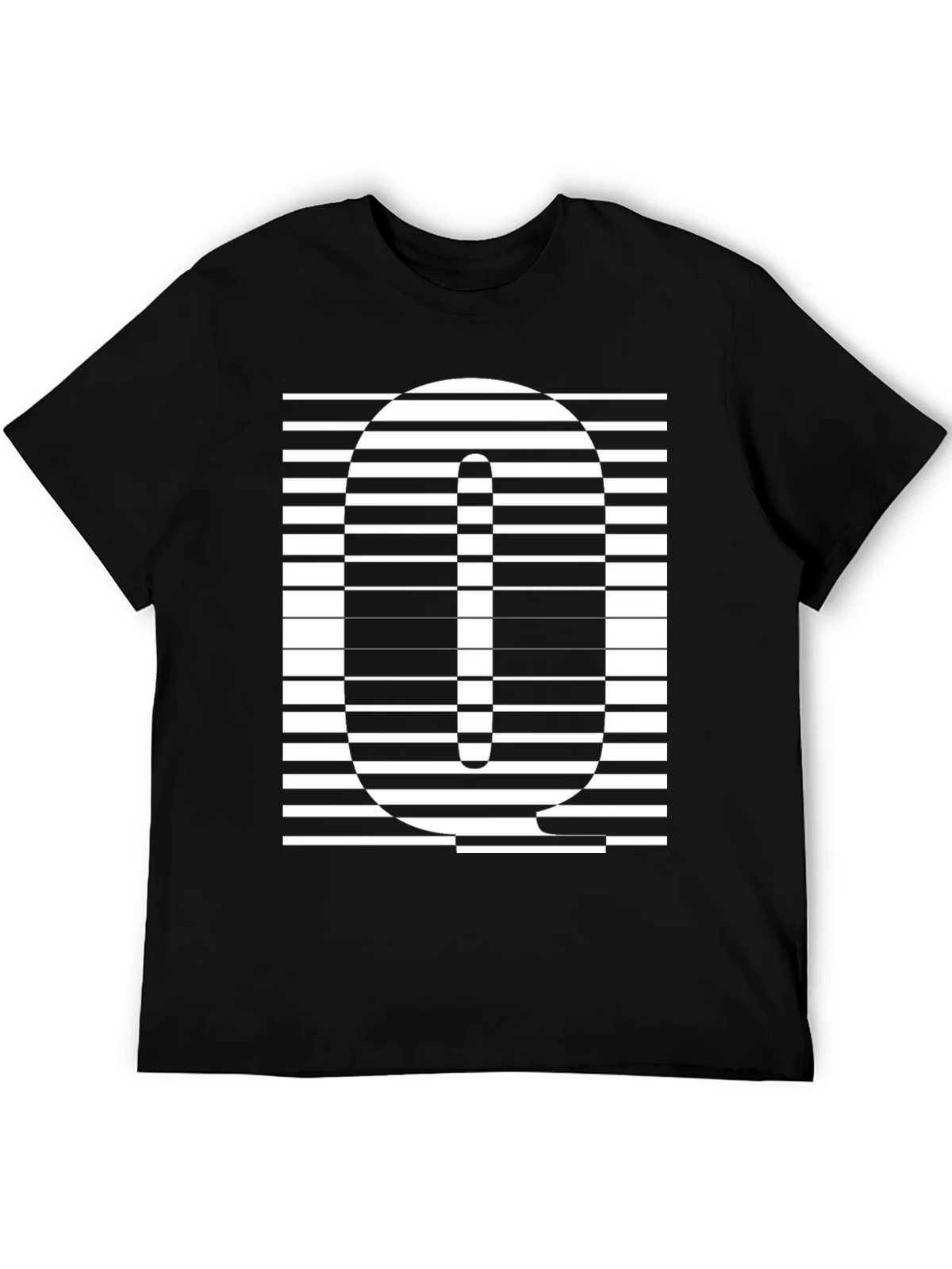 Striped Q Graphic Tee - Modern Style product image 8