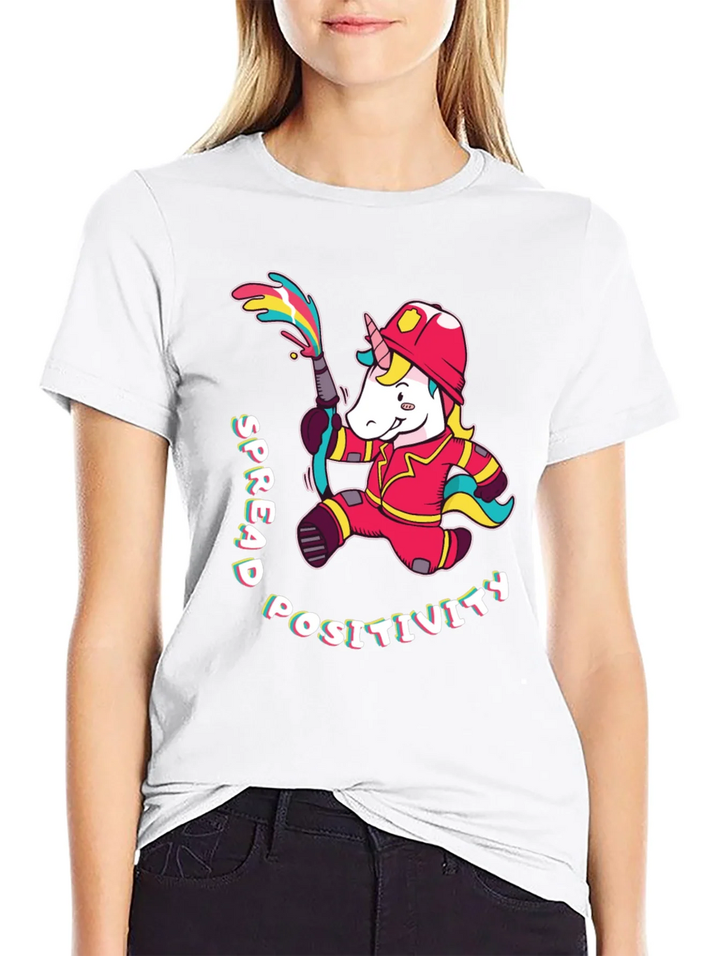 Unicorn Firefighter T-Shirt - Spread Positivity product image 11