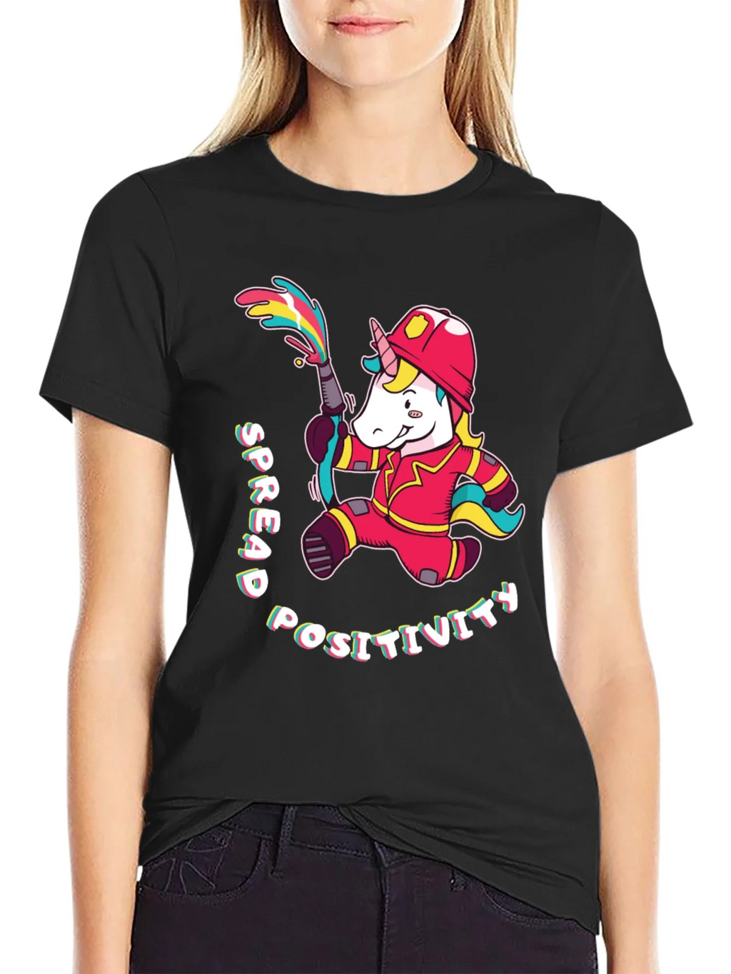Unicorn Firefighter T-Shirt - Spread Positivity product image 5
