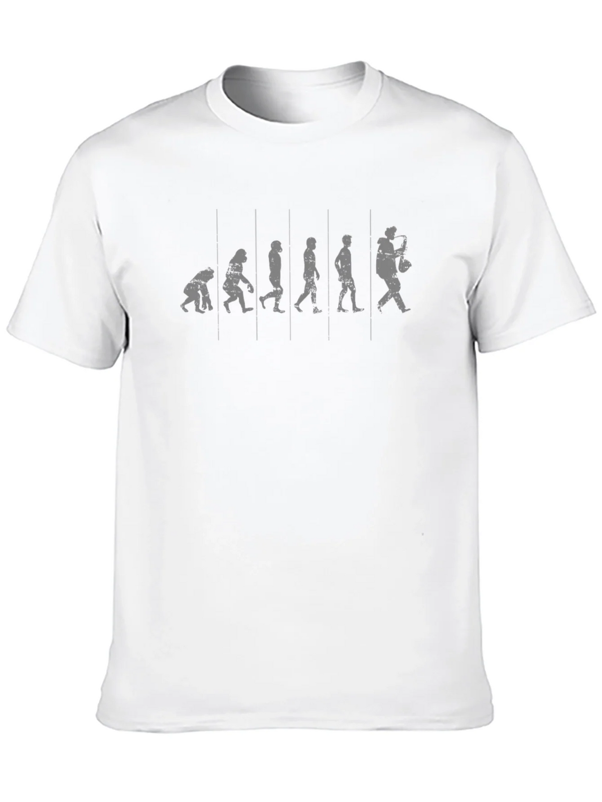 Evolution of Saxophone Player Black Graphic T-Shirt product image 12