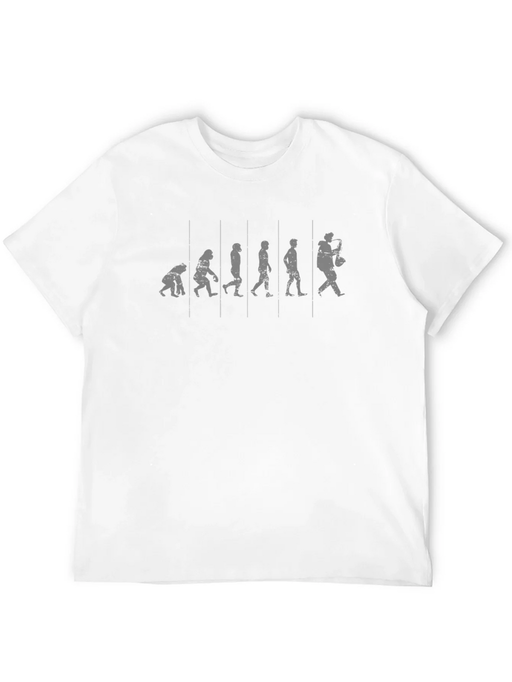 Evolution of Saxophone Player Black Graphic T-Shirt product image 3