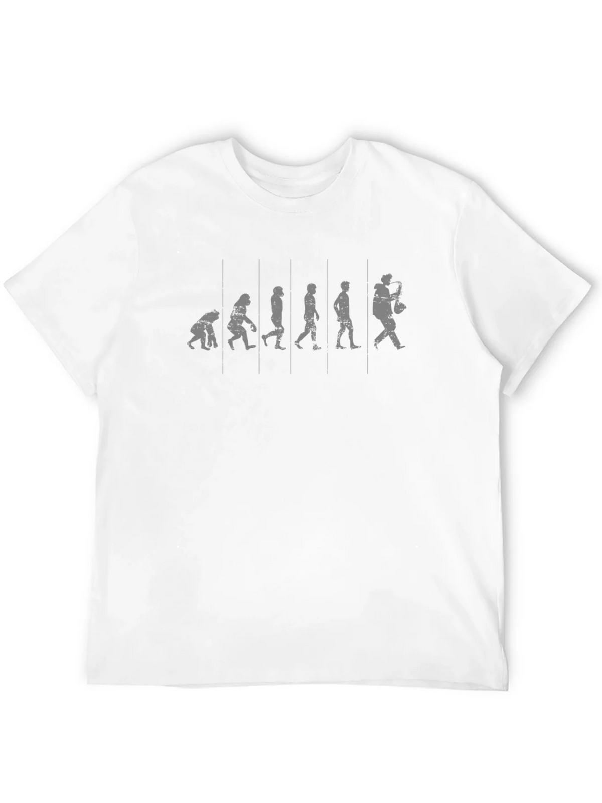 Evolution of Saxophone Player Black Graphic T-Shirt product image 3