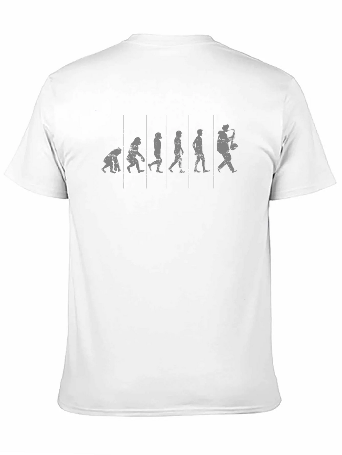 Evolution of Saxophone Player Black Graphic T-Shirt product image 2