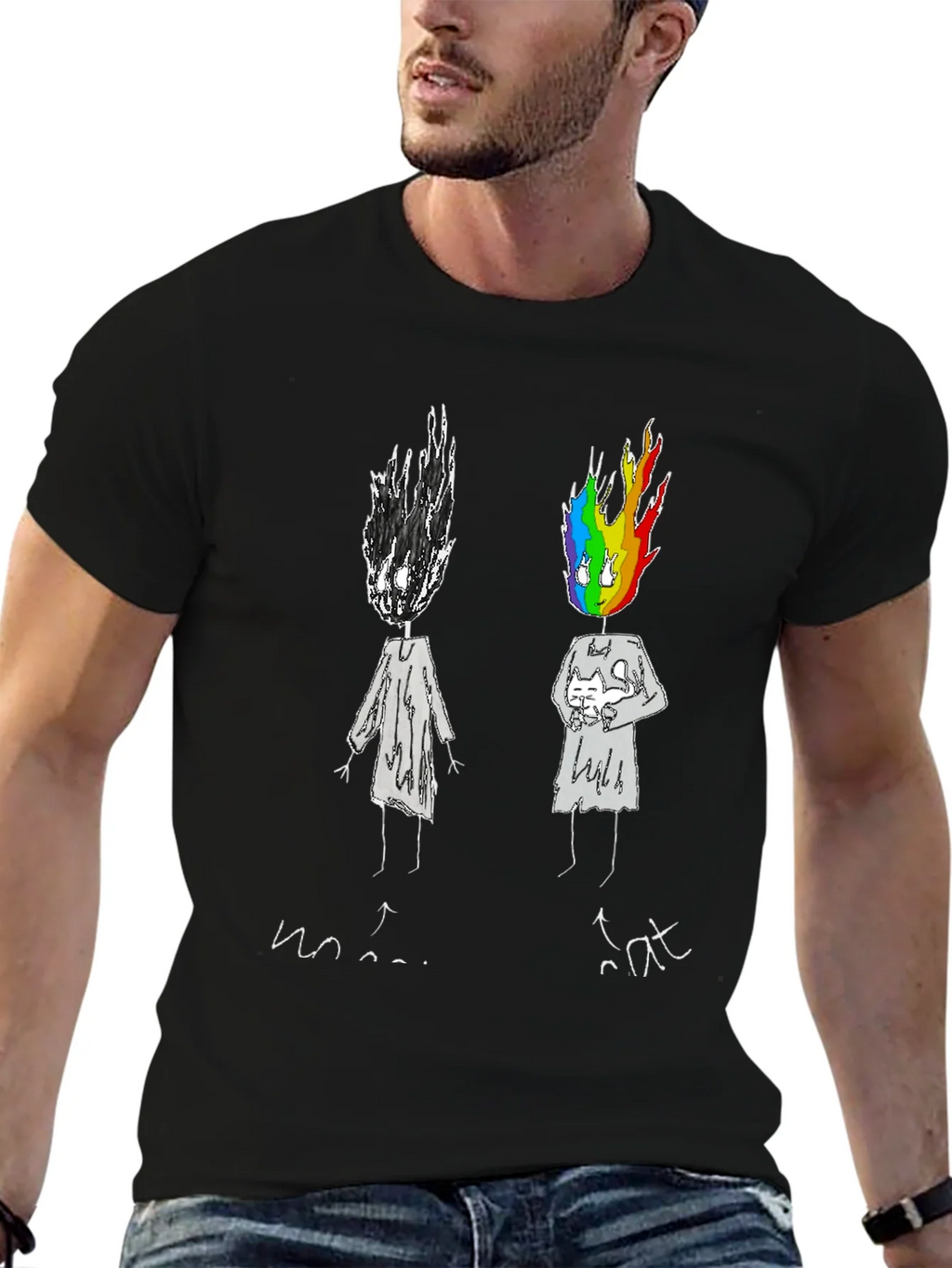 Emotional Rainbow Head Graphic Tee product image 9