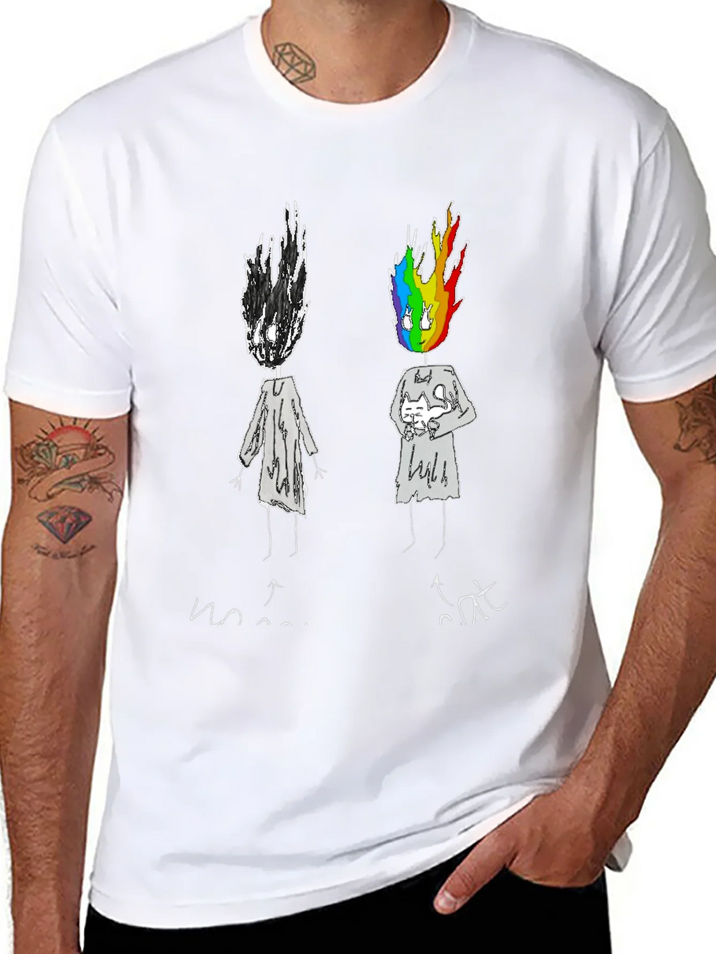 Emotional Rainbow Head Graphic Tee product image 10