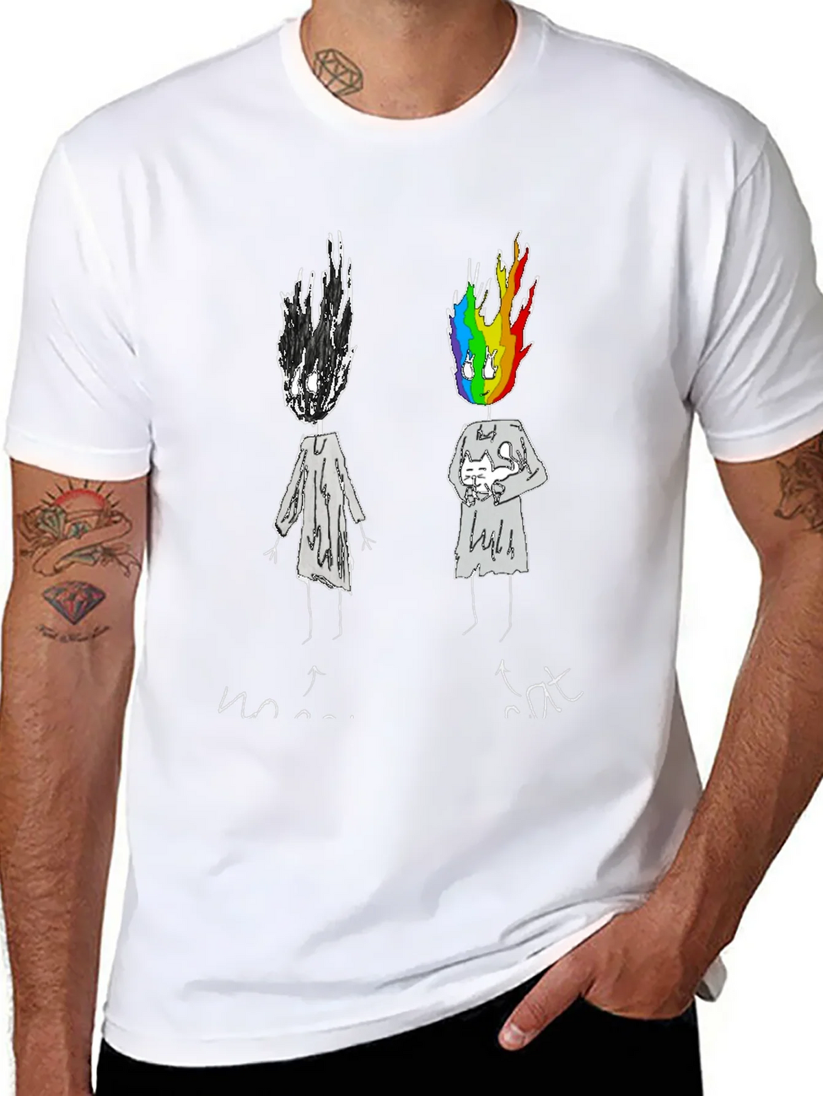 Emotional Rainbow Head Graphic Tee product image 10