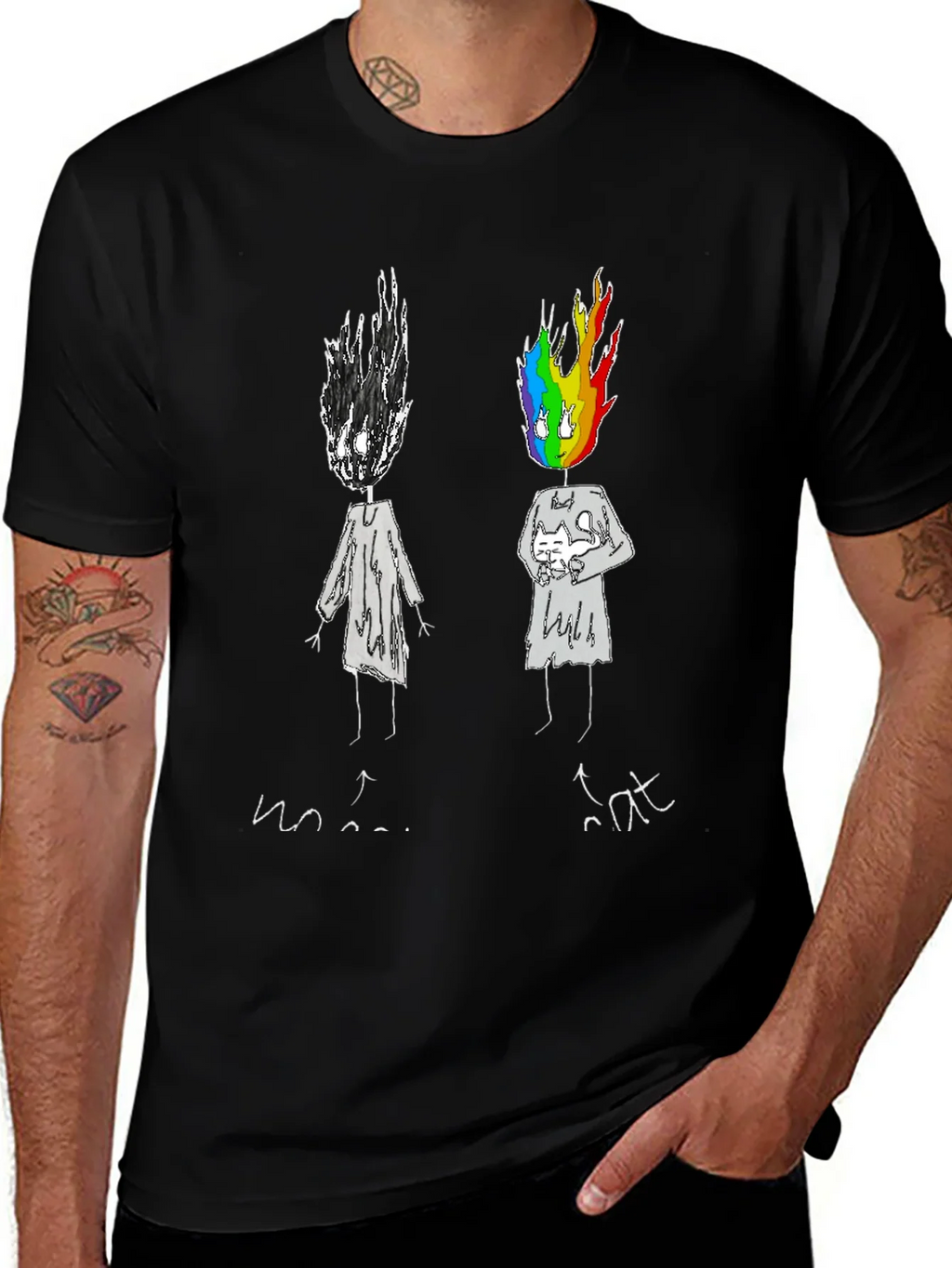 Emotional Rainbow Head Graphic Tee product image 1