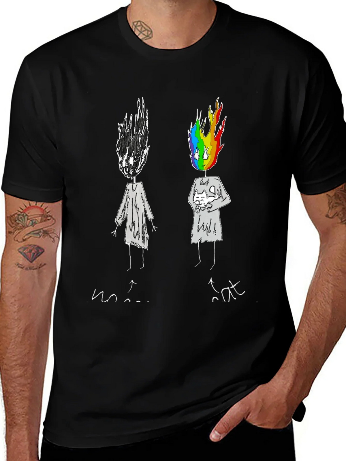 Emotional Rainbow Head Graphic Tee product image 1
