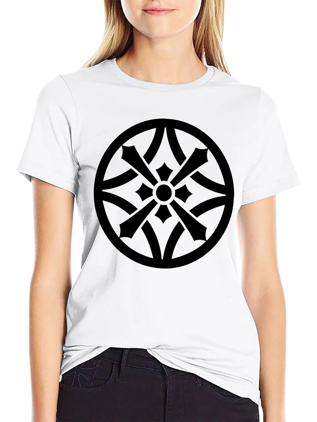 Stylish Black Tee with Geometric Circle Design product image 11
