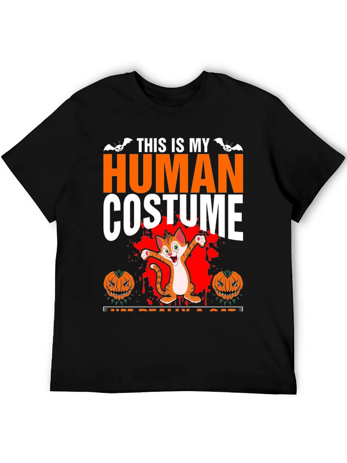 Human Costume Cat Halloween T-Shirt product image 8