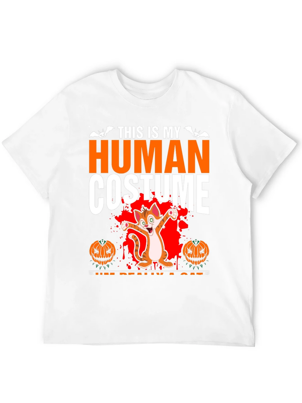 Human Costume Cat Halloween T-Shirt product image 3