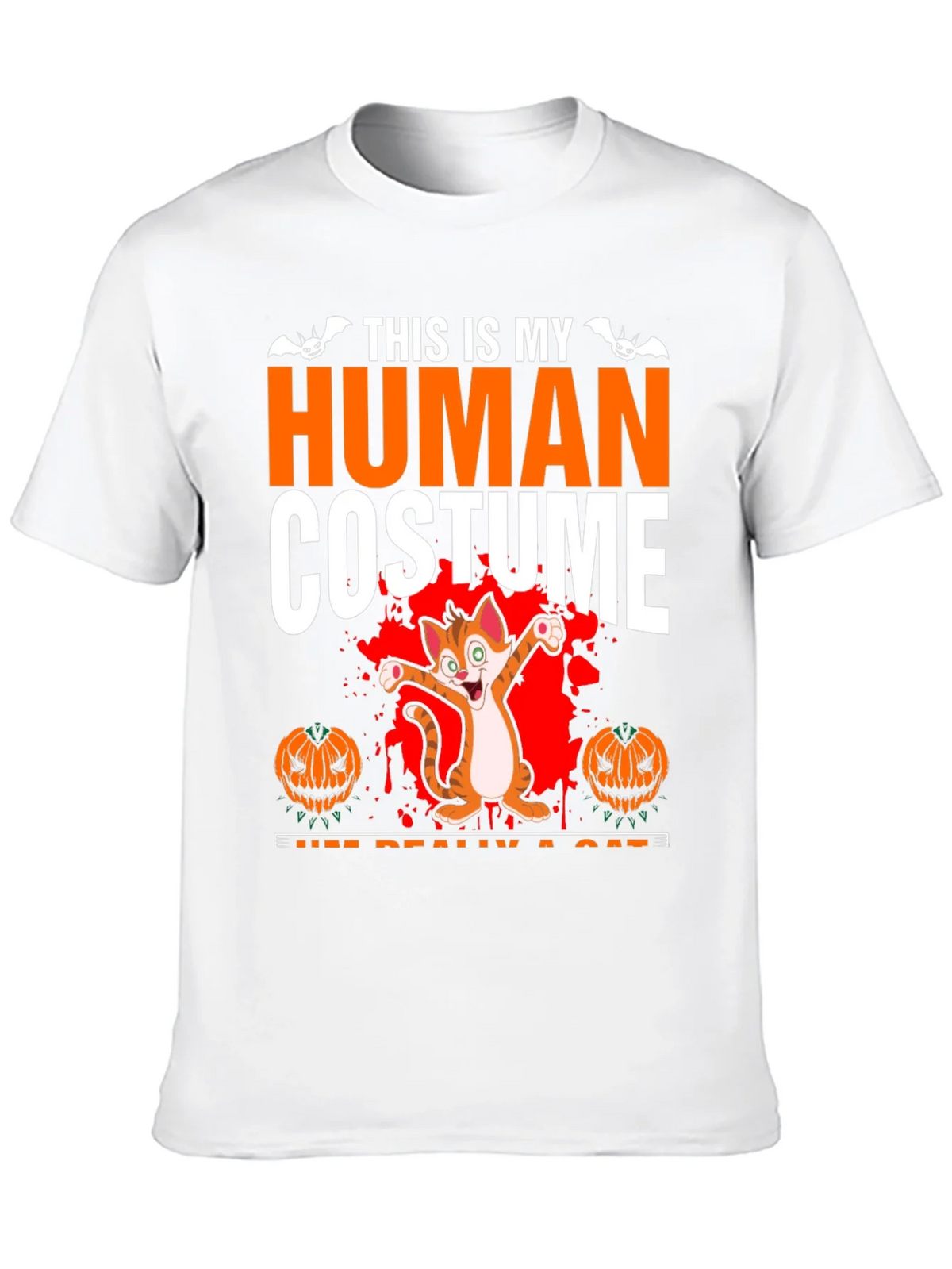 Human Costume Cat Halloween T-Shirt product image 12