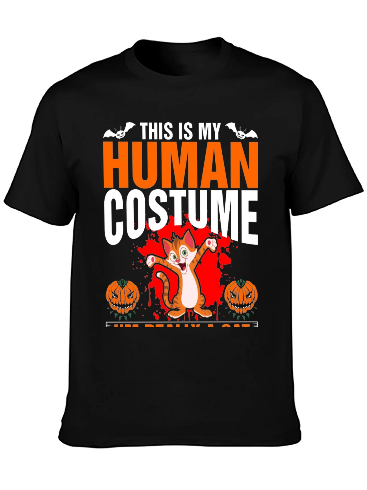 Human Costume Cat Halloween T-Shirt product image 6
