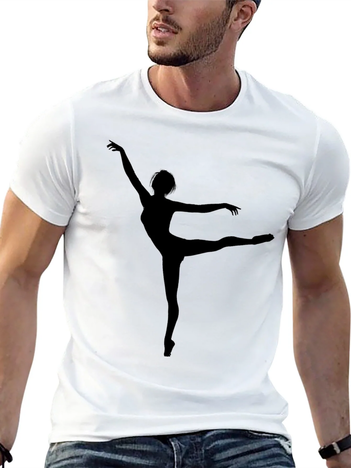 Ballerina Graphic T-Shirt - Black product image 4