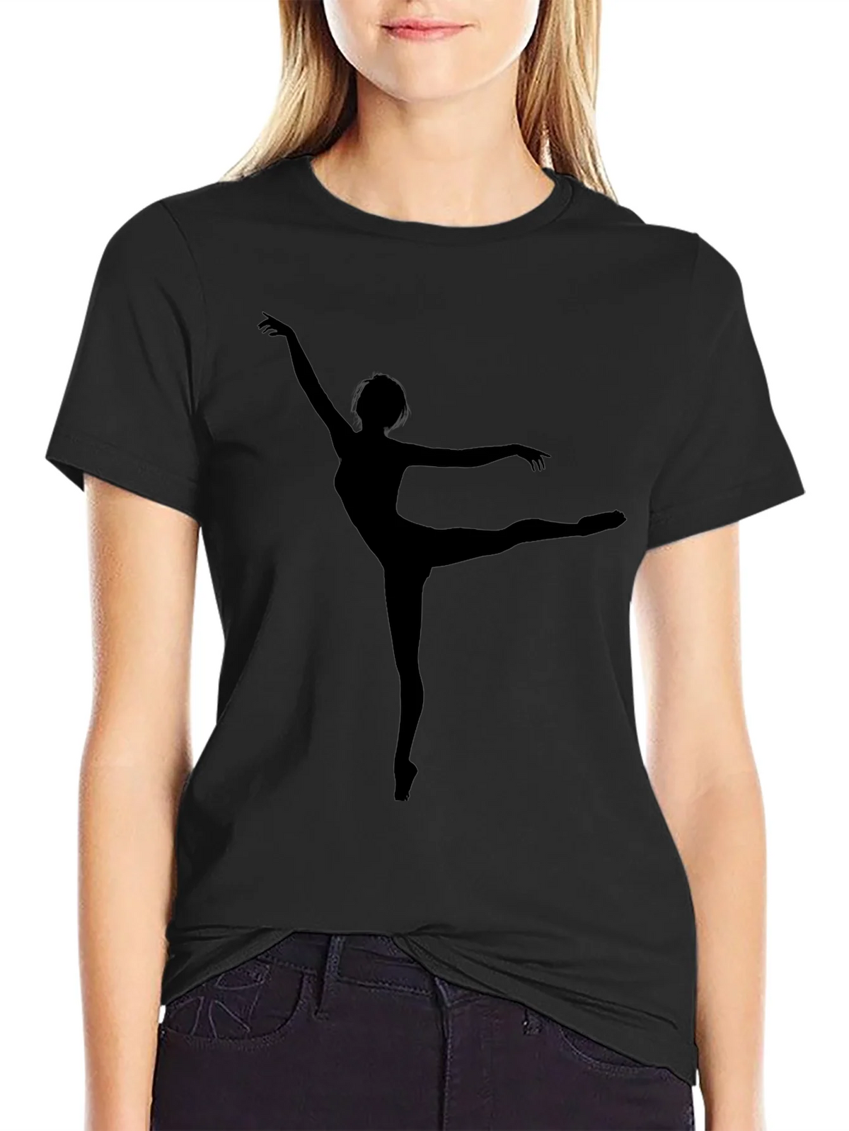 Ballerina Graphic T-Shirt - Black product image 5