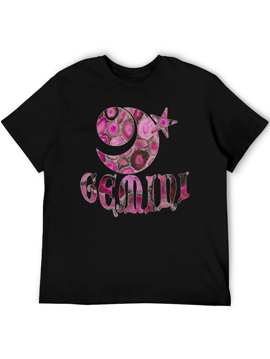 Gemini Zodiac Pink Agate T-Shirt product image 8